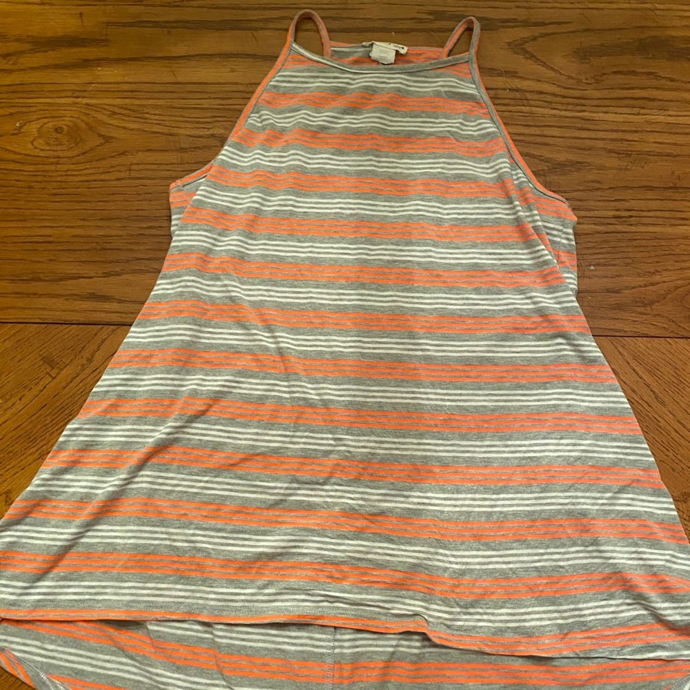 Striped racer back tank top